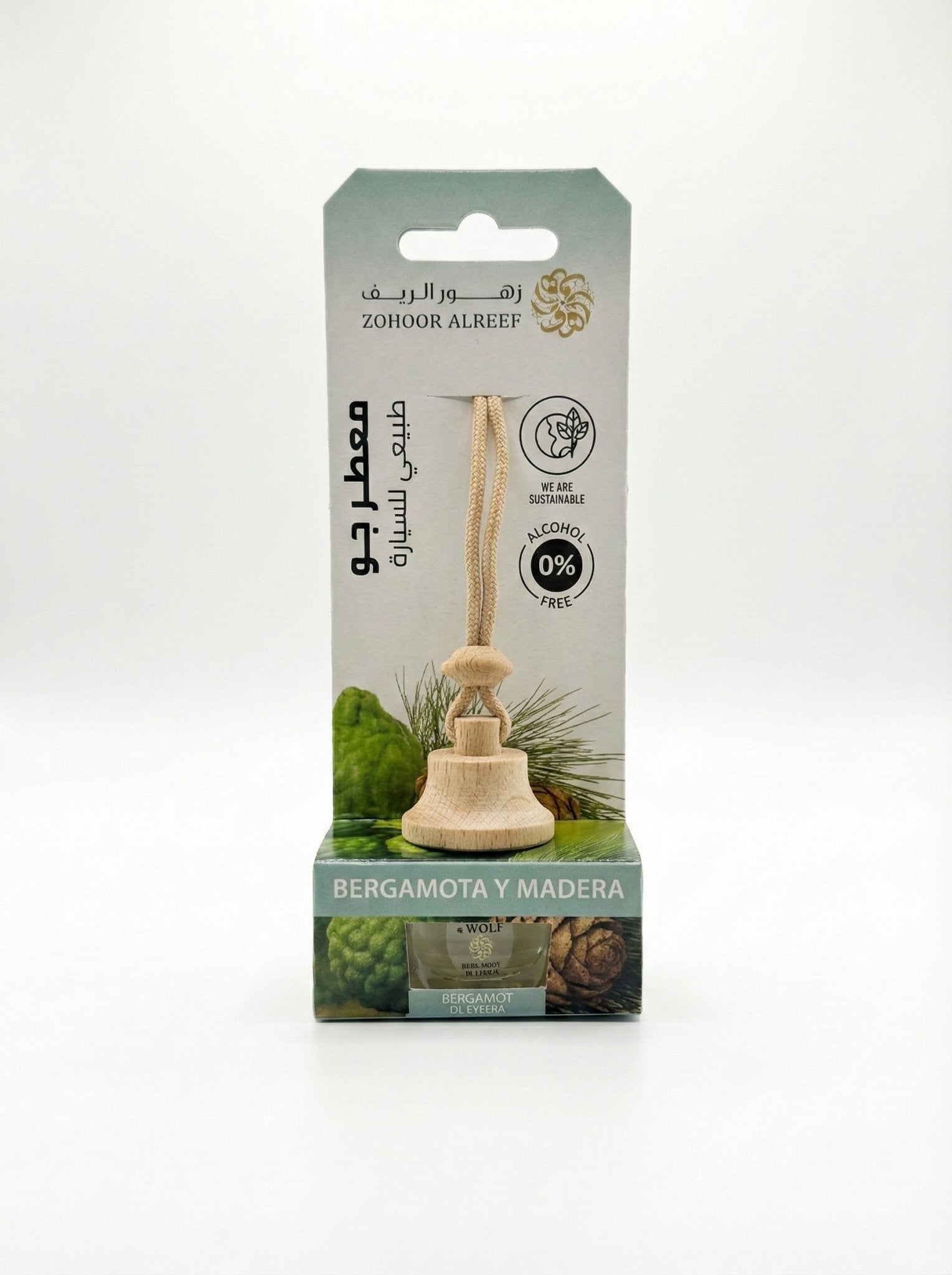 معطر سيارة "برغموت ووود" - تعليقة فواحة من زهور الريف (7 مل) - Zohoor alreef SA